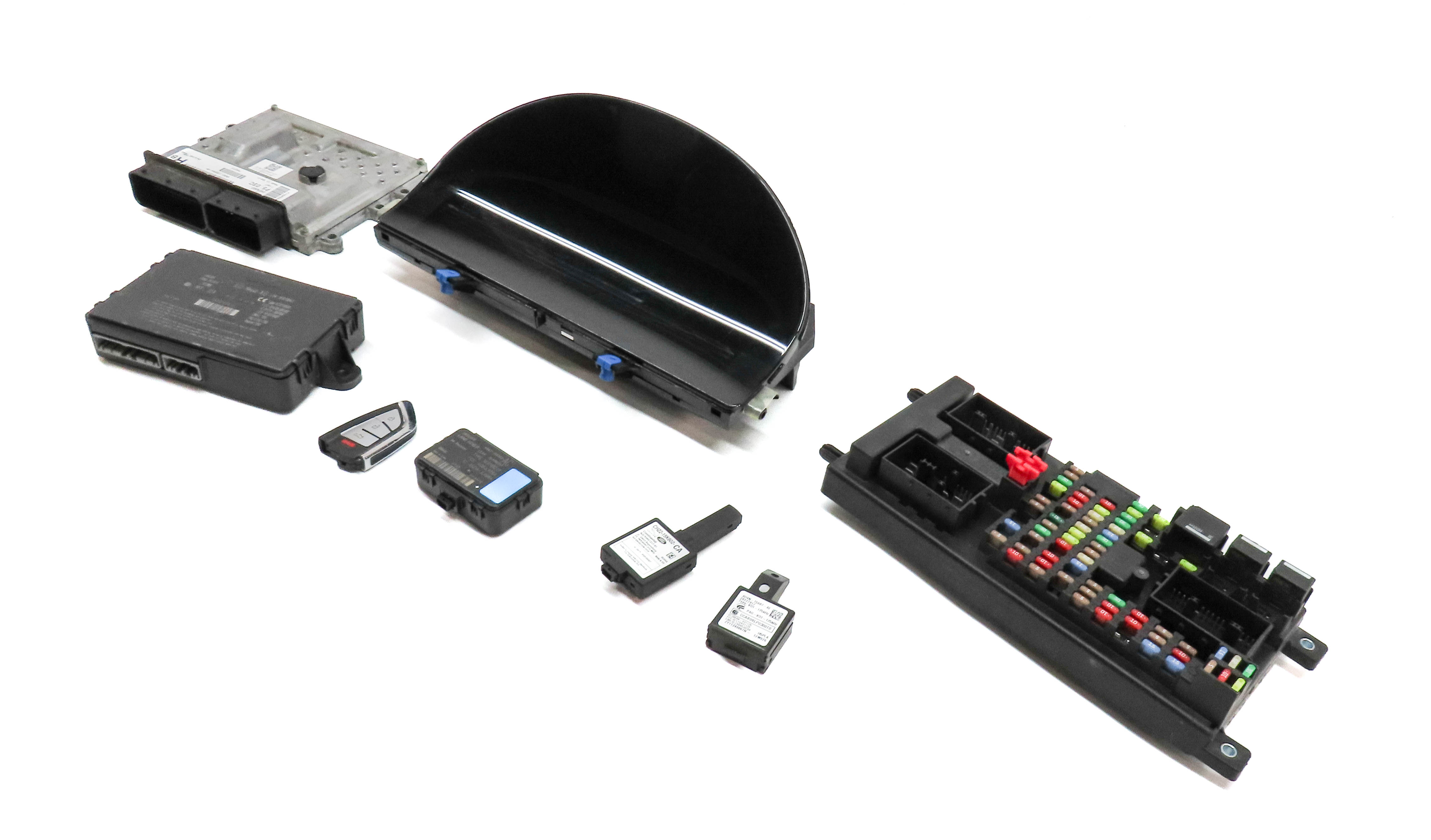 2010-2012 RANGE ROVER (L322) 5.0L SUPERCHARGED ENGINE IMMOBILIZER MODULE KEY SET — exact item pictured